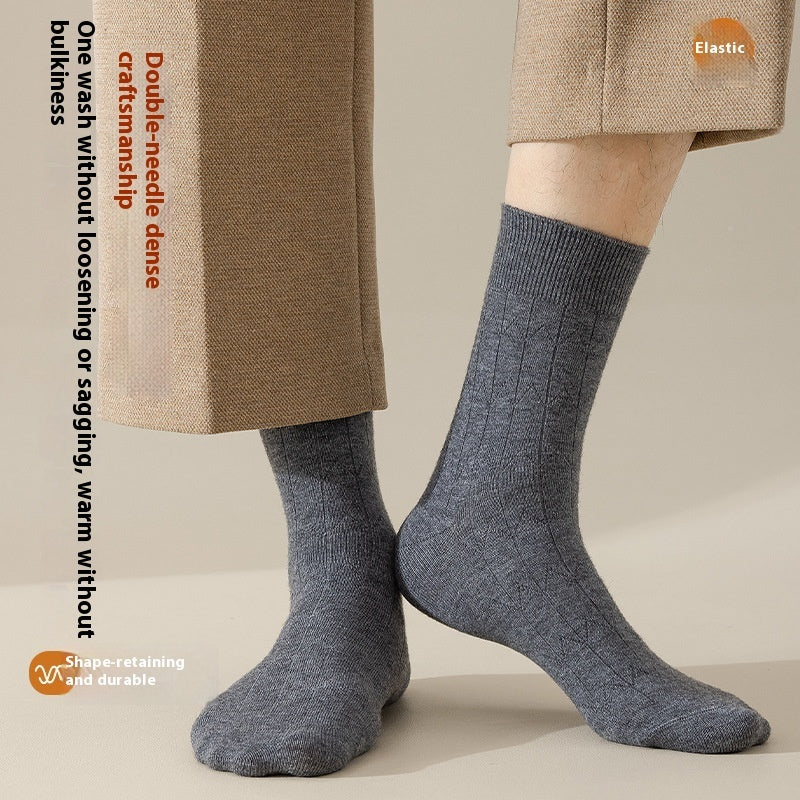 Wool Thermal Socks – Fleece-Lined Mid-Calf